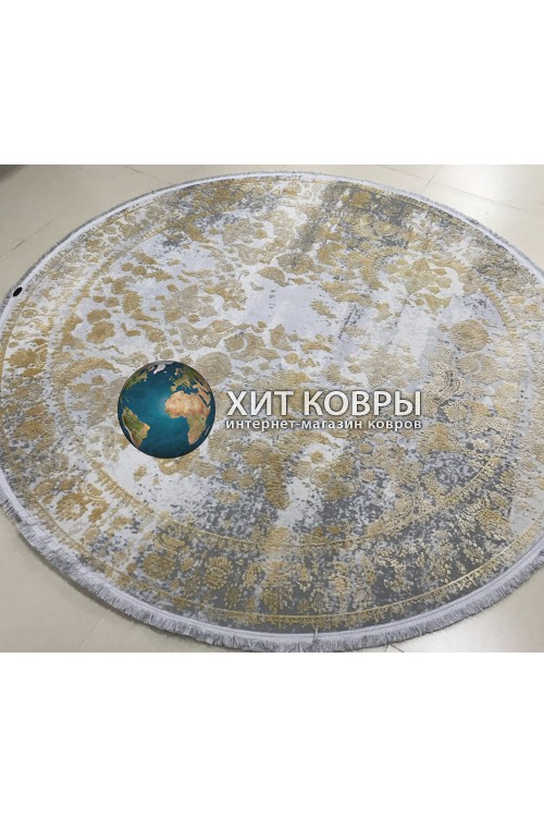 Турецкий ковер Elexus Olimpos 004 Бежевый-серый круг